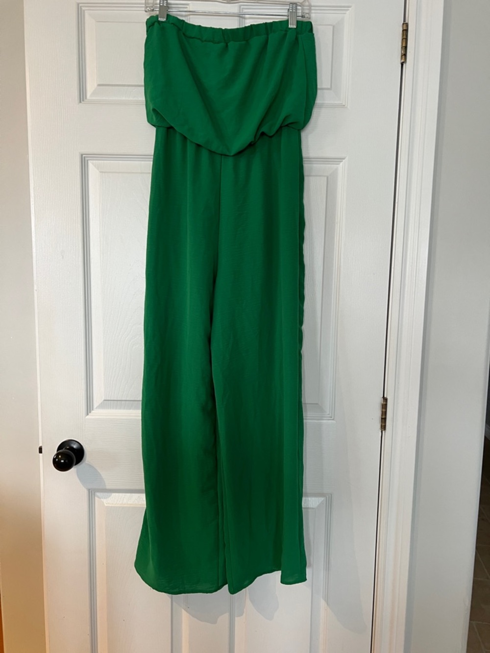 Rolla Coster Strapless Wide-Leg Emerald Green Jumpsuit